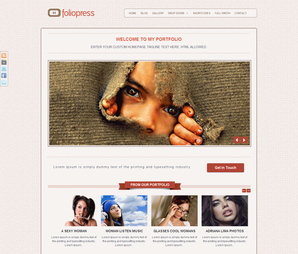 FolioPress – WordPress free theme