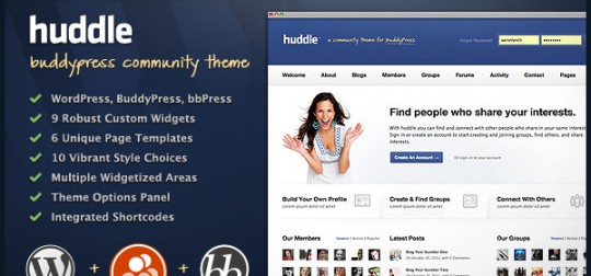 Huddle v1.7 – WordPress & Buddypress Theme