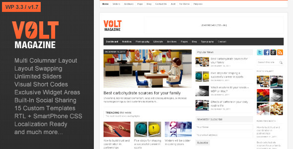 Volt – Magazine / Editorial WordPress Theme