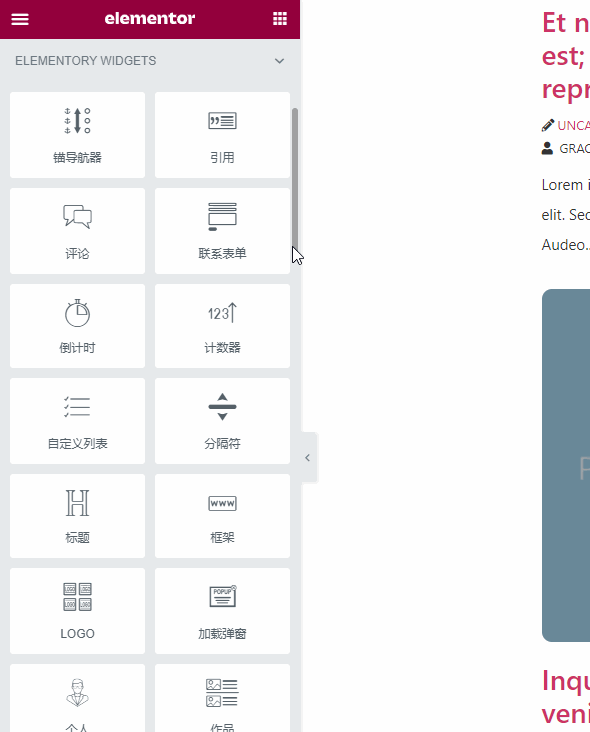 Elementor及Elementor Pro精准汉化版 Elementor及Elementor Pro精准汉化版